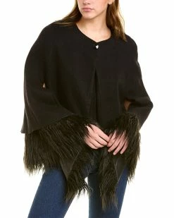 Promo 😍 J.McLaughlin Delta Solid Poncho 👩 Women Scarves & Wraps 🛒