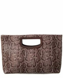 Discount ⭐ J.McLaughlin Eliana Snake-Embossed Leather Clutch 👩 Women Shoulder Bags ⭐