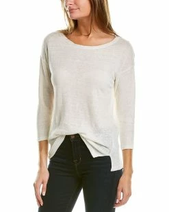 Best Sale 💯 J.McLaughlin Alva Linen Crewneck Sweater 👩 Women Sweaters & Knits 🔥