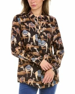 Budget 🧨 J.McLaughlin Darcey Silk-Blend Blouse 👩 Women Tops 😉