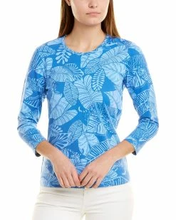 Cheap ❤️ J.McLaughlin Signature Catalina Cloth T-Shirt 👩 Women Tops Navy Blue & Aqua 👏 -J.McLaughlin shop 1411853103 RLLZ blue 1