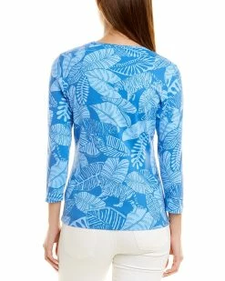 Cheap ❤️ J.McLaughlin Signature Catalina Cloth T-Shirt 👩 Women Tops Navy Blue & Aqua 👏 -J.McLaughlin shop 1411853103 RLLZ blue 2