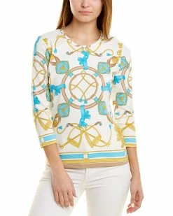 Cheap ❤️ J.McLaughlin Signature Catalina Cloth T-Shirt 👩 Women Tops Navy Blue & Aqua 👏 -J.McLaughlin shop 1411853103 RLLZ whitemulti 1