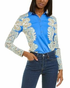 Cheapest 😀 J.McLaughlin Lauderdale Catalina Cloth Polo 👚 Shirt 👩 Women Tops ❤️